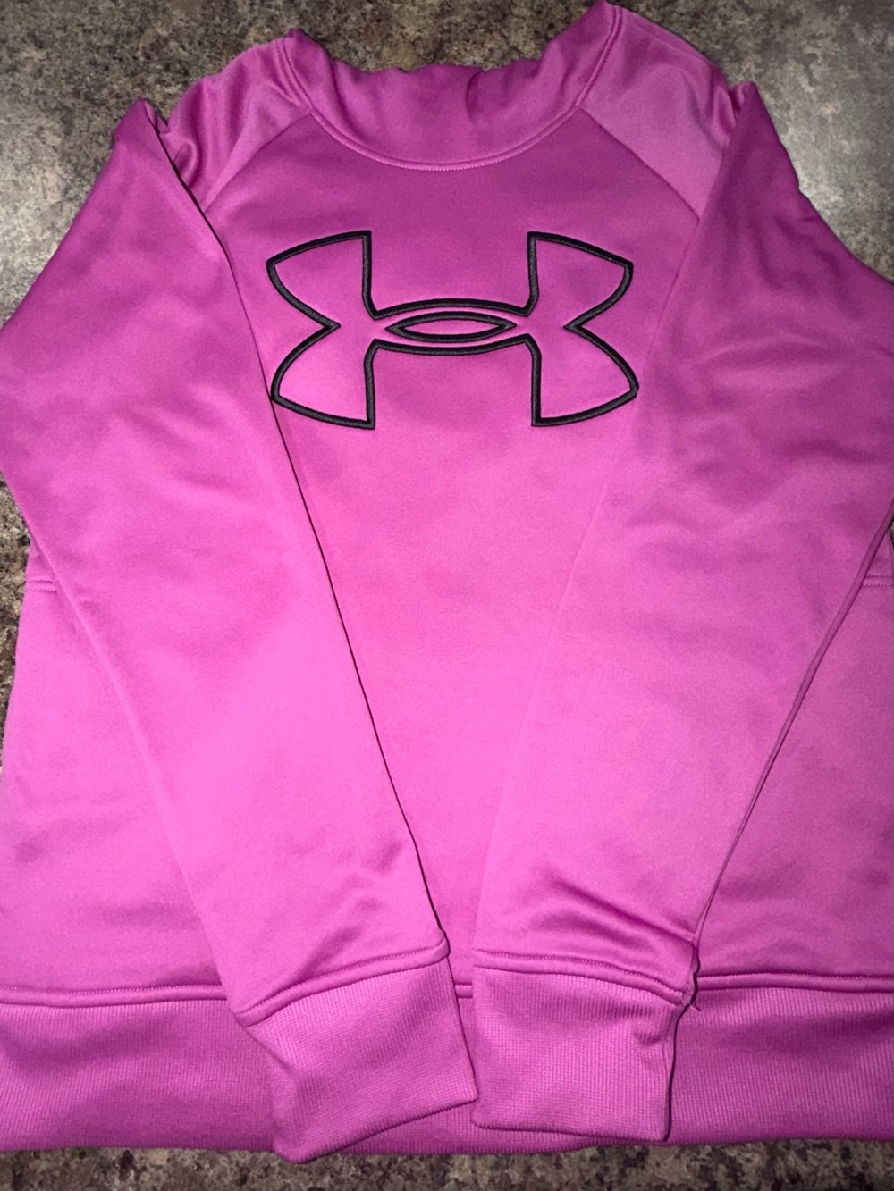 Under Armour ColdGear Magenta Pink Funnel Neck Fleece Hoodie - Size Medium